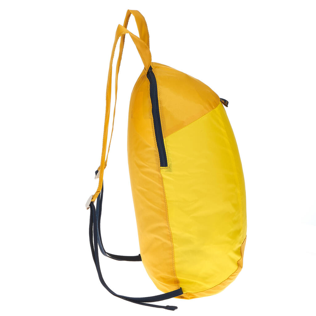 Rucksack Travel ultrakompakt 10 Liter gelb