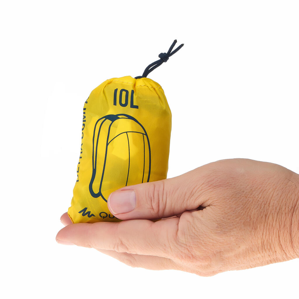 Rucksack Travel ultrakompakt 10 Liter gelb