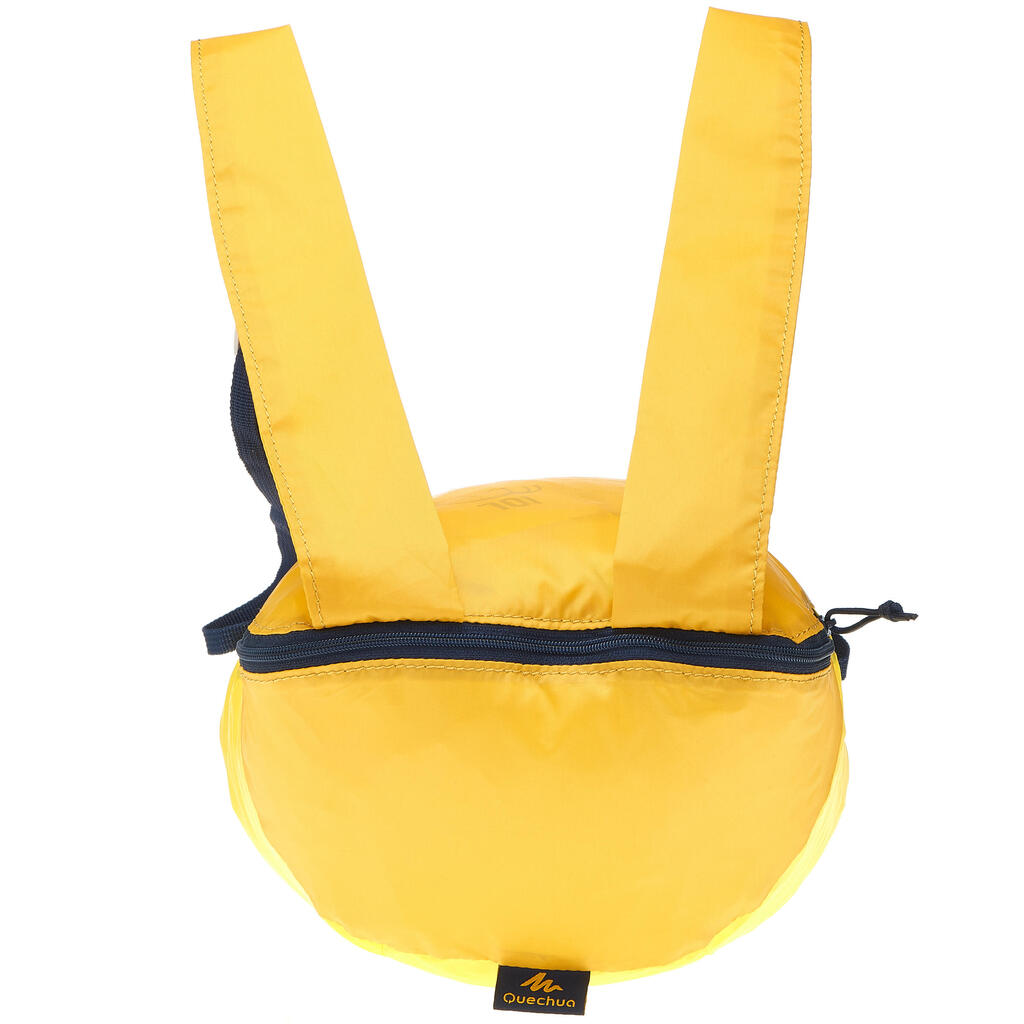 Rucksack Travel ultrakompakt 10 Liter gelb