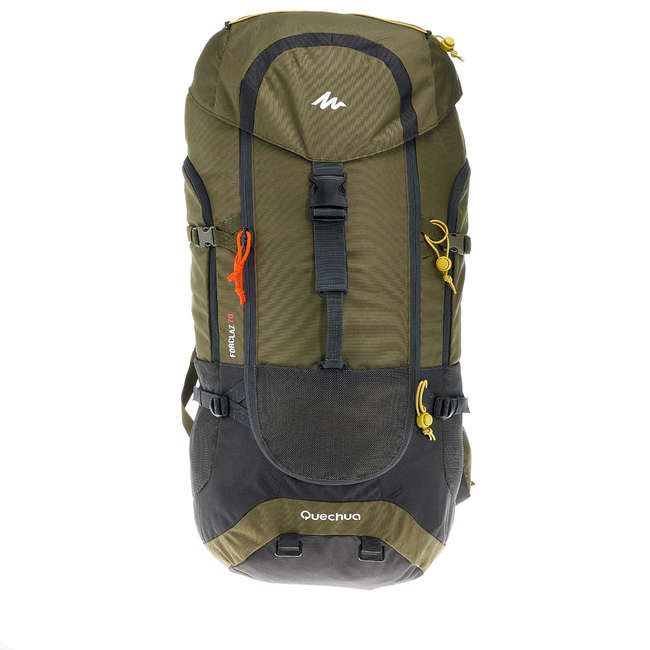 Backpacking Rucksack Forclaz 70 Liter khaki QUECHUA Decathlon Österreich
