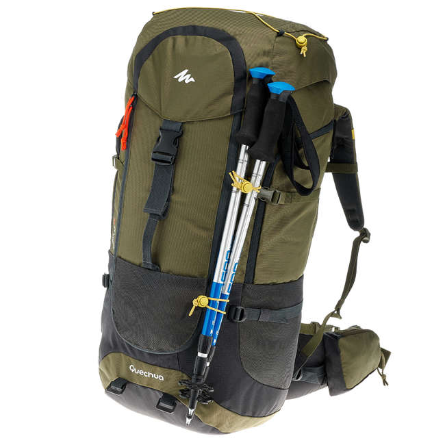 Backpacking Rucksack Forclaz 70 Liter khaki QUECHUA Decathlon Österreich