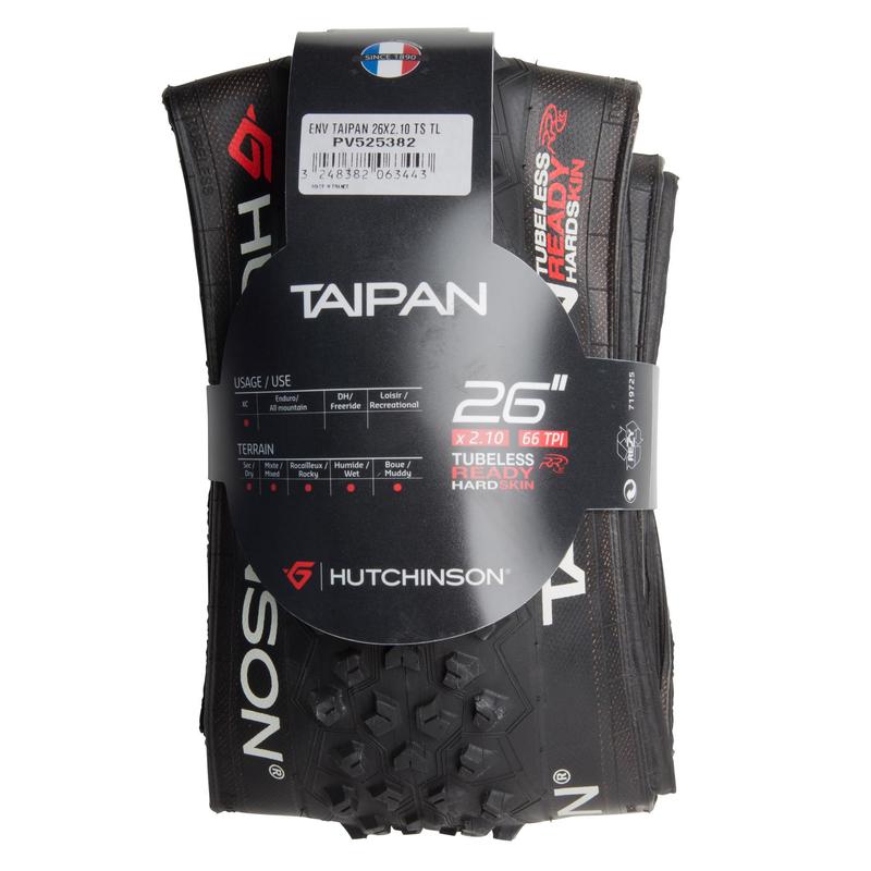 PNEU VTT TAIPAN 26x2,1 TUBELESS READY HARDSKIN TRINGLES SOUPLES / ETRTO 52-559