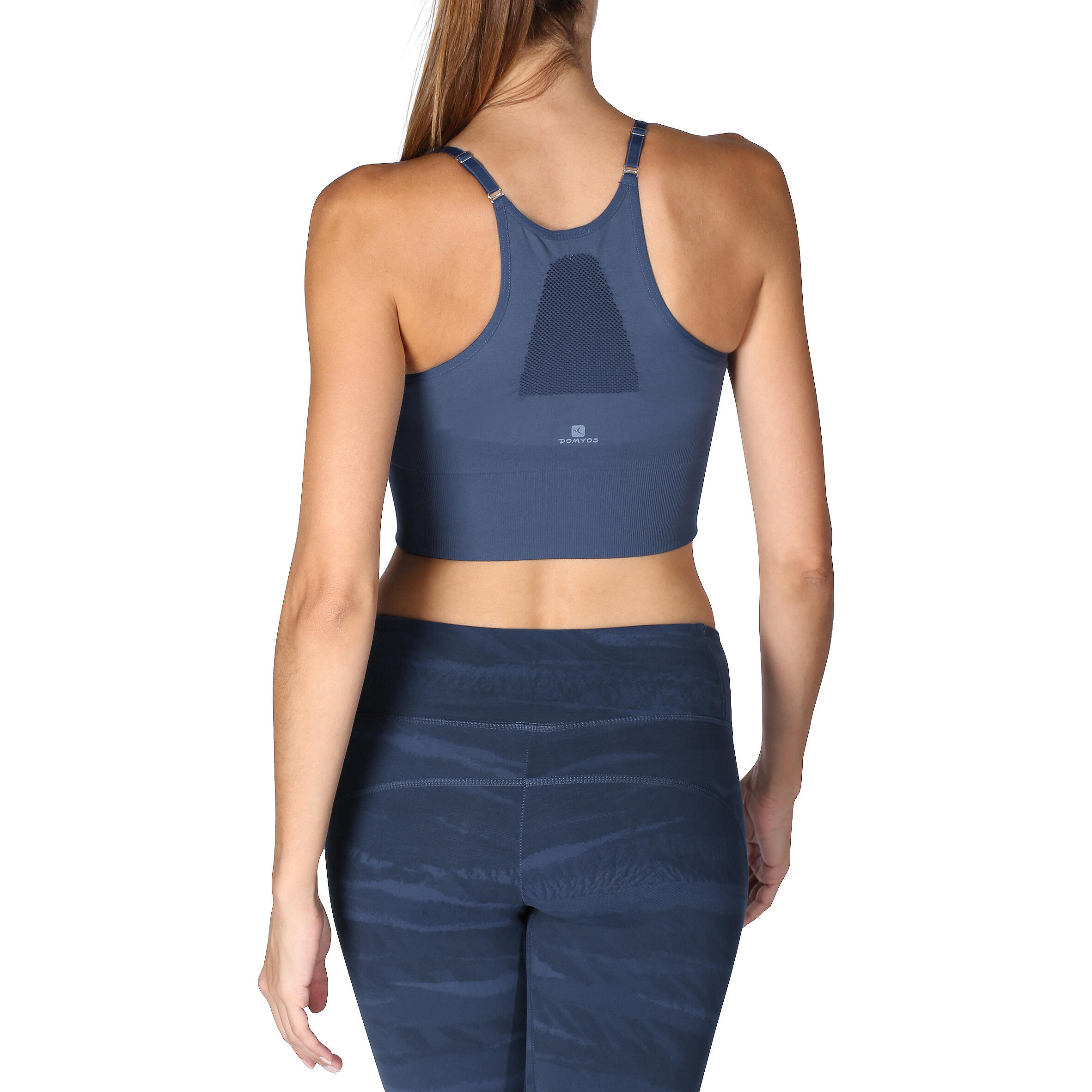 Yoga+ Women's Seamless Crop Top - Blue 4/13