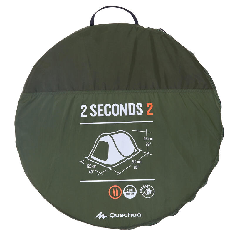 Tenda 2 SECONDS EASY - 2 posti verde scuro