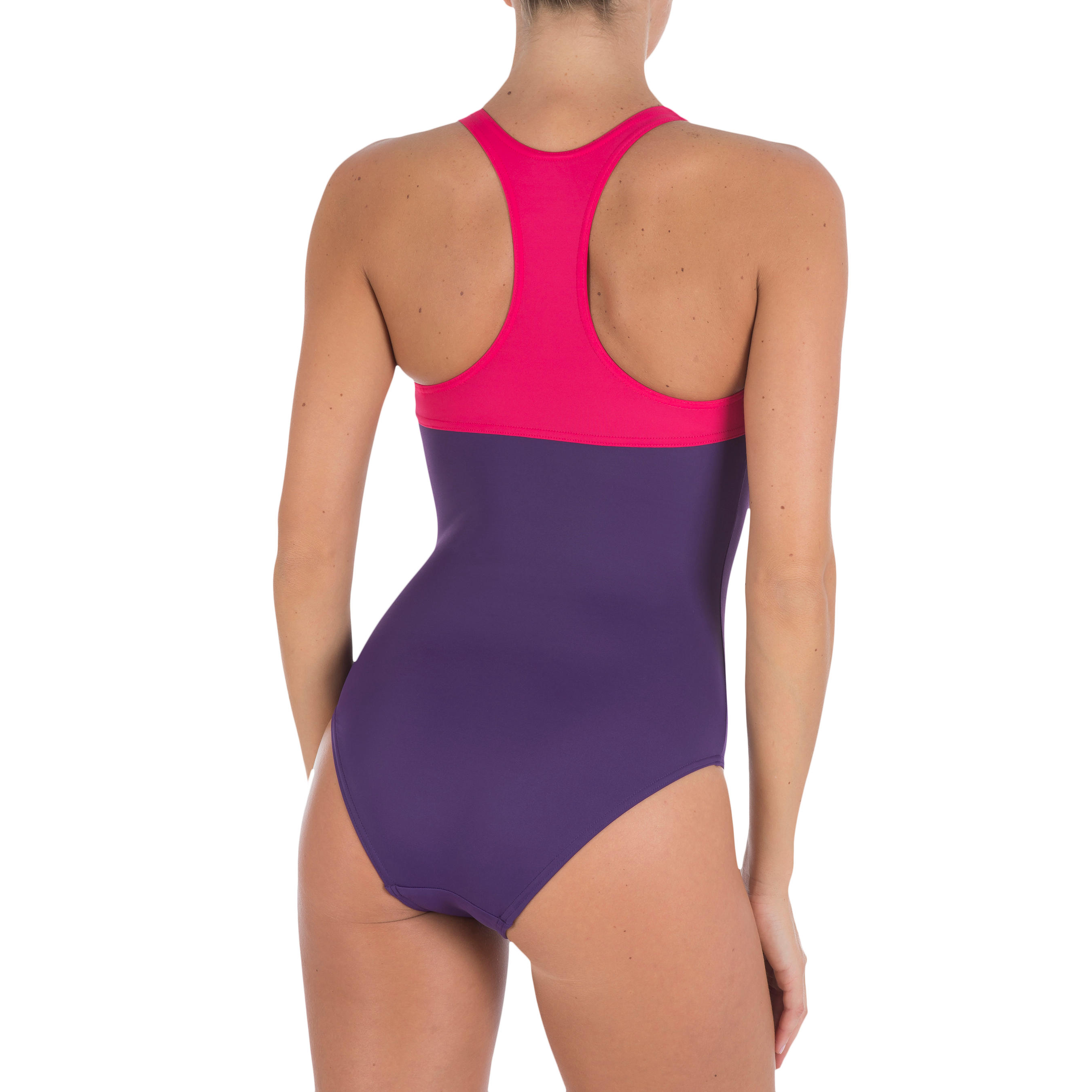 Leony cut women's one-piece swimsuit - purple pink 5/13