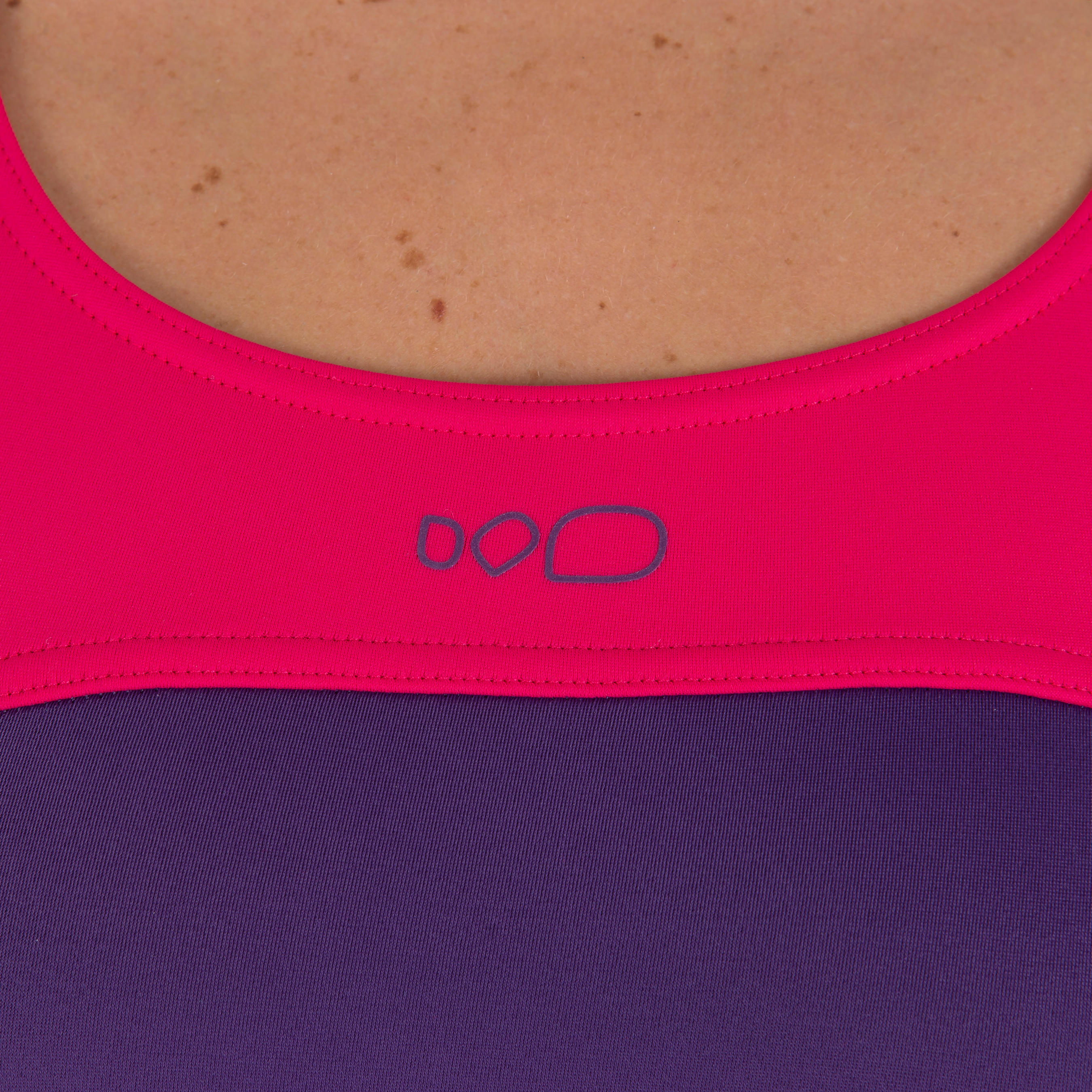 Leony cut women's one-piece swimsuit - purple pink 9/13