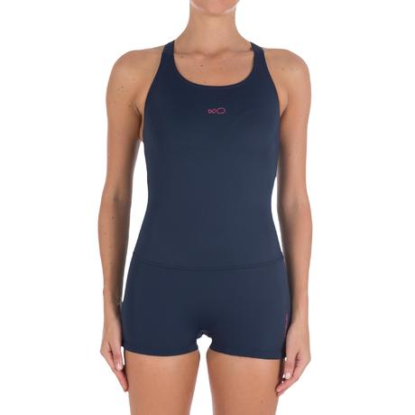 Maillot de bain de natation forme shorty une pièce femme ...