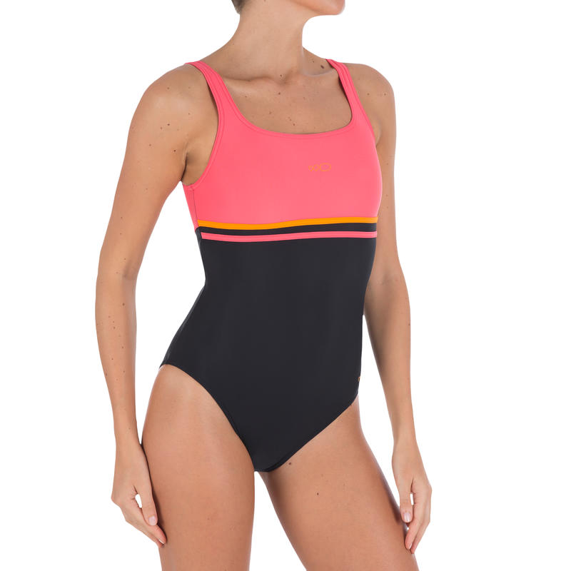 Maillot de bain de natation une pièce femme Loran noir corail Maillot de bain de natation une pièce femme Loran noir corail