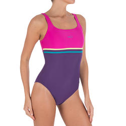 Maillot de bain de natation une pièce femme Loran Violet Foncé Rose