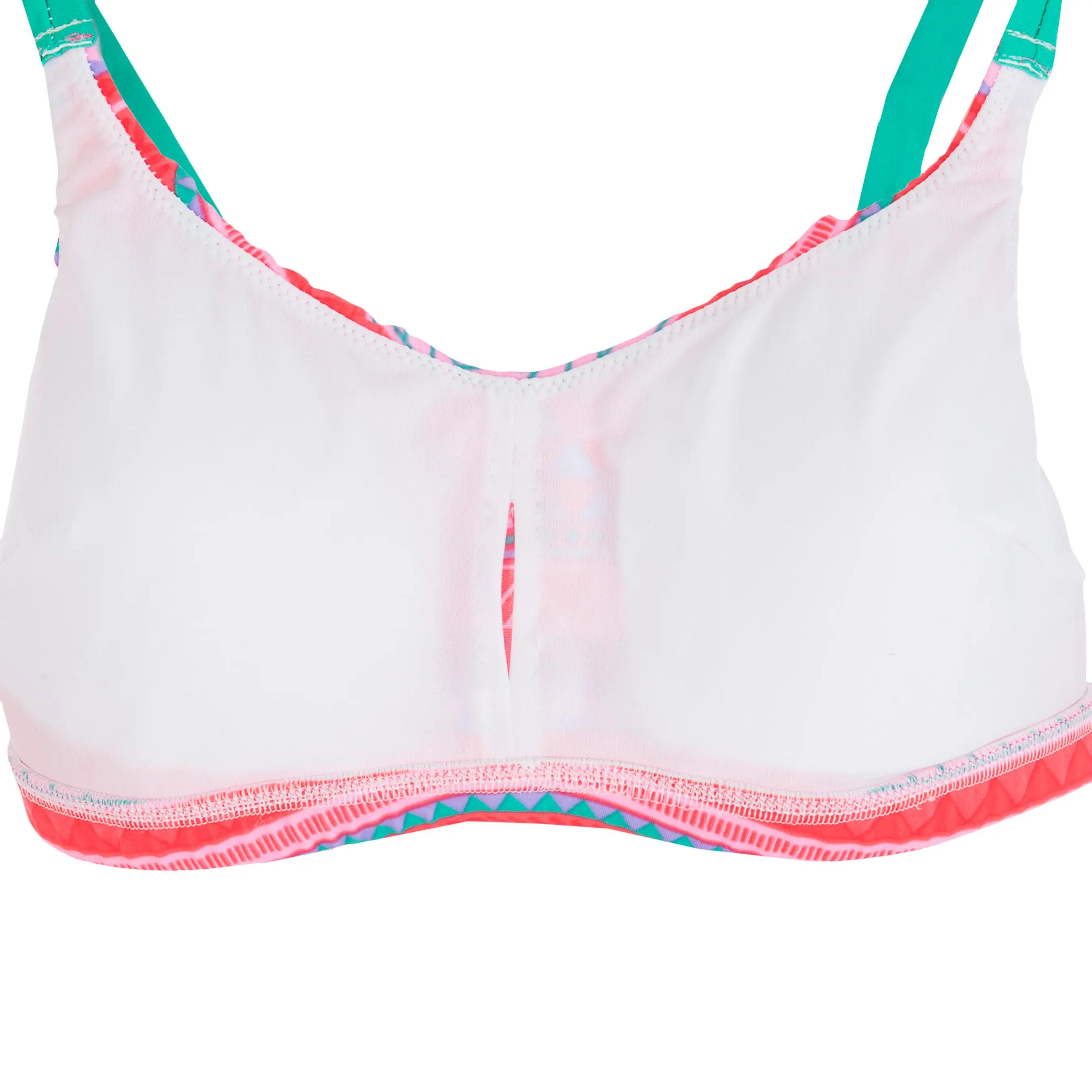 Riana women's swimming crop top - All Knit coral 7/14