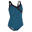 Karli One-Piece Women's Body-Sculpting Aquafitness Swimsuit - All Lace Blue