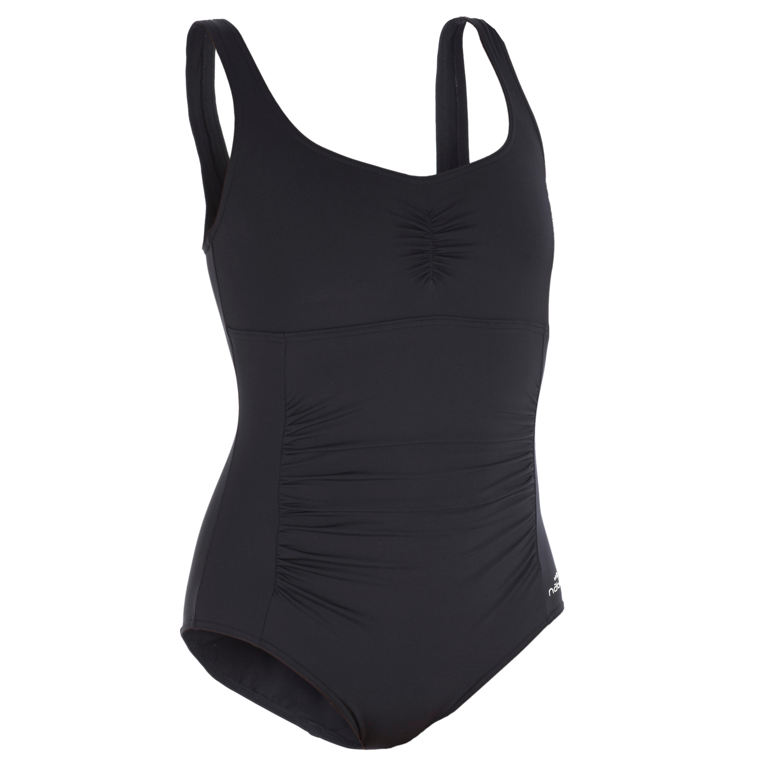 Mary Women's One-Piece Body-Sculpting Aquagym Swimsuit - Black 8/11