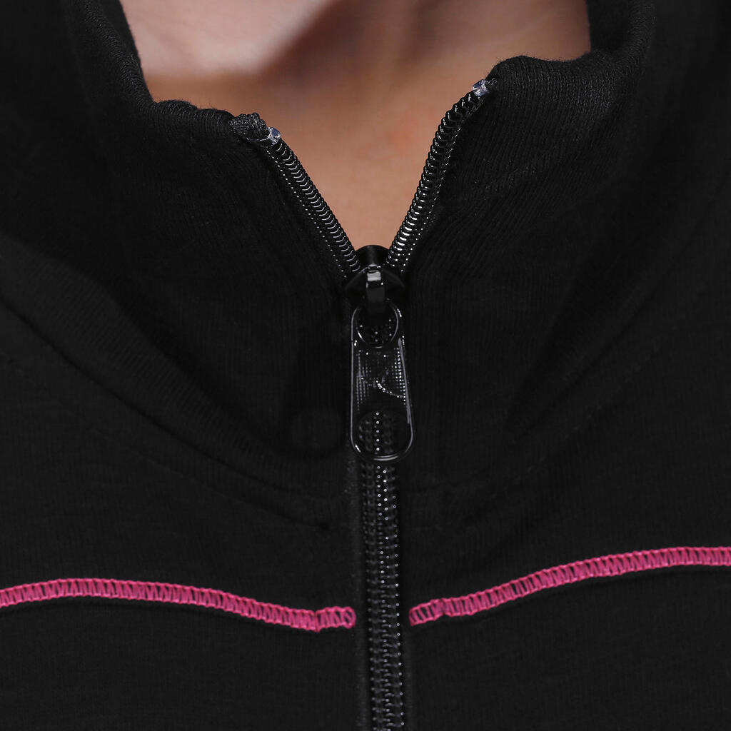 Sportjacke French Terry Kinder violett