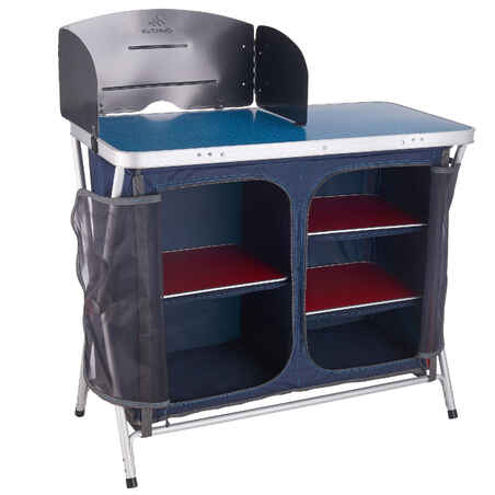 FOLDING, COMFORTABLE KITCHEN UNIT FOR CAMPING