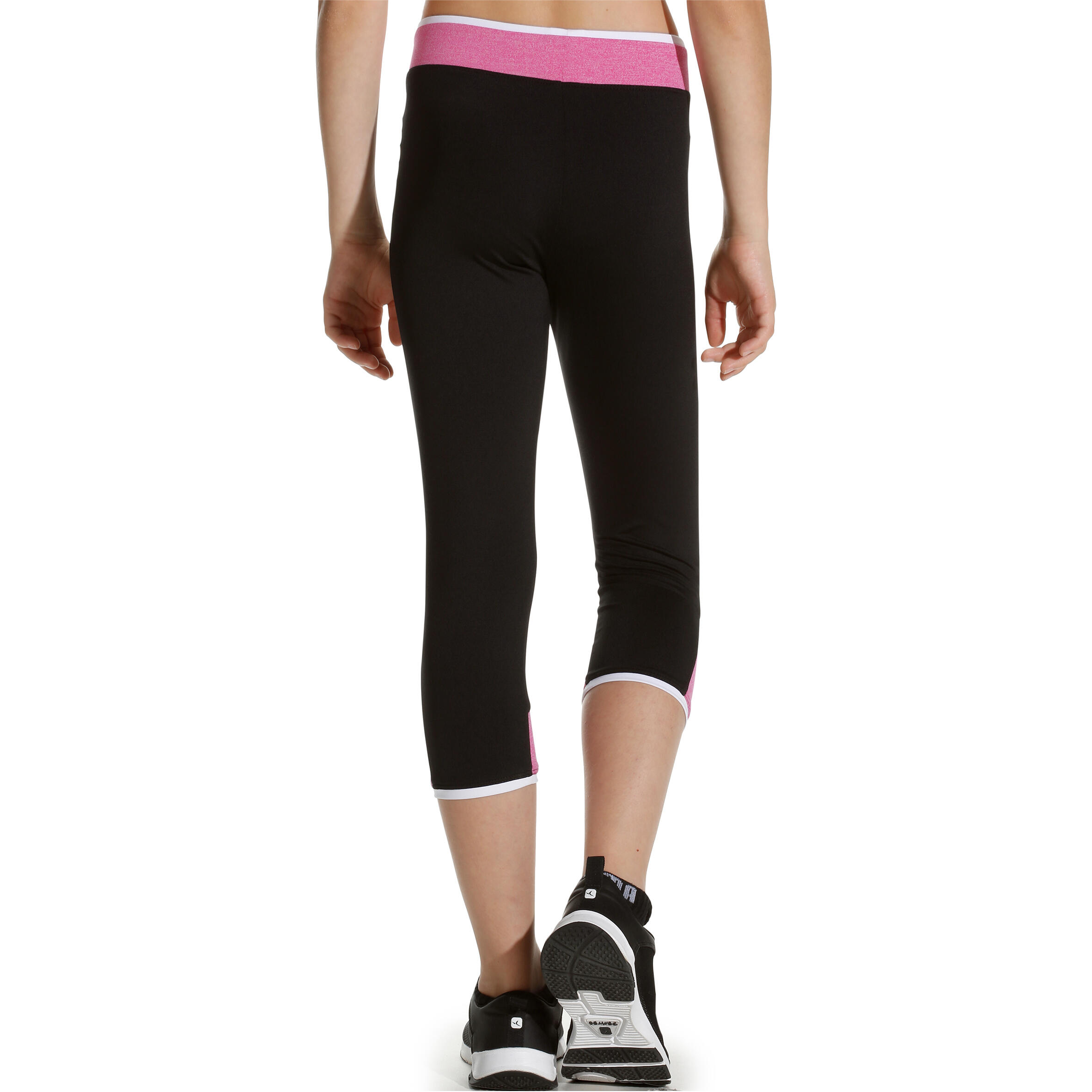 Energy Girls' Fitness Cropped Bottoms - Pink/Black 4/11