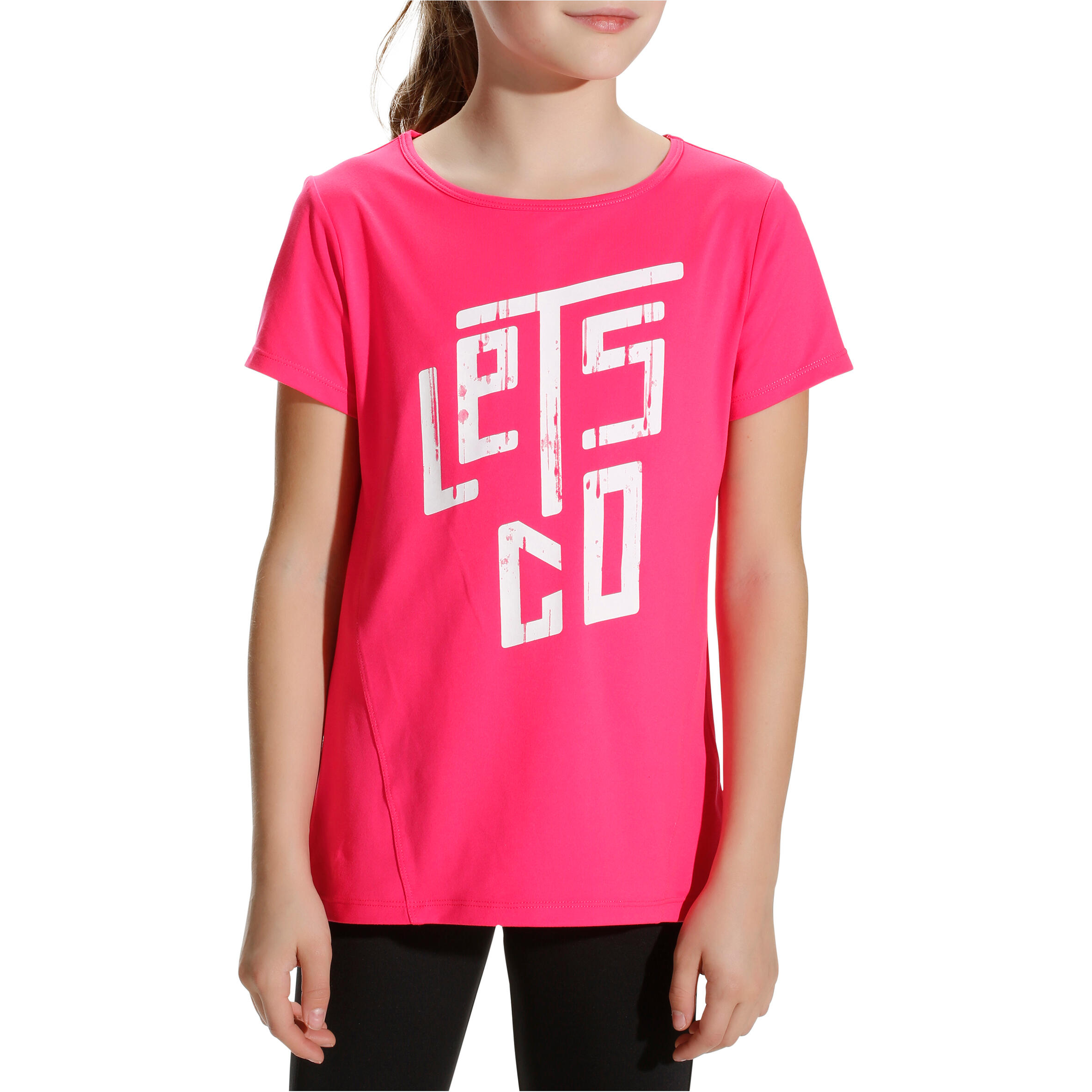 Energy Girls' Fitness Print T-Shirt - Pink 2/11