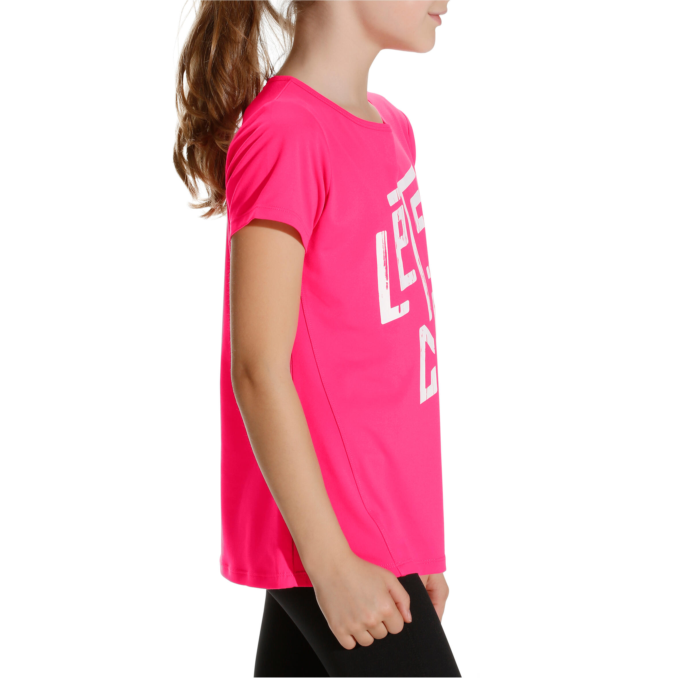 Energy Girls' Fitness Print T-Shirt - Pink 3/11