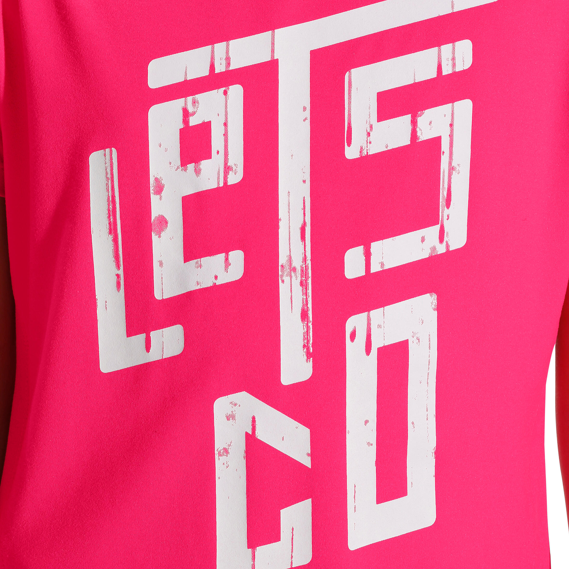 Energy Girls' Fitness Print T-Shirt - Pink 7/11