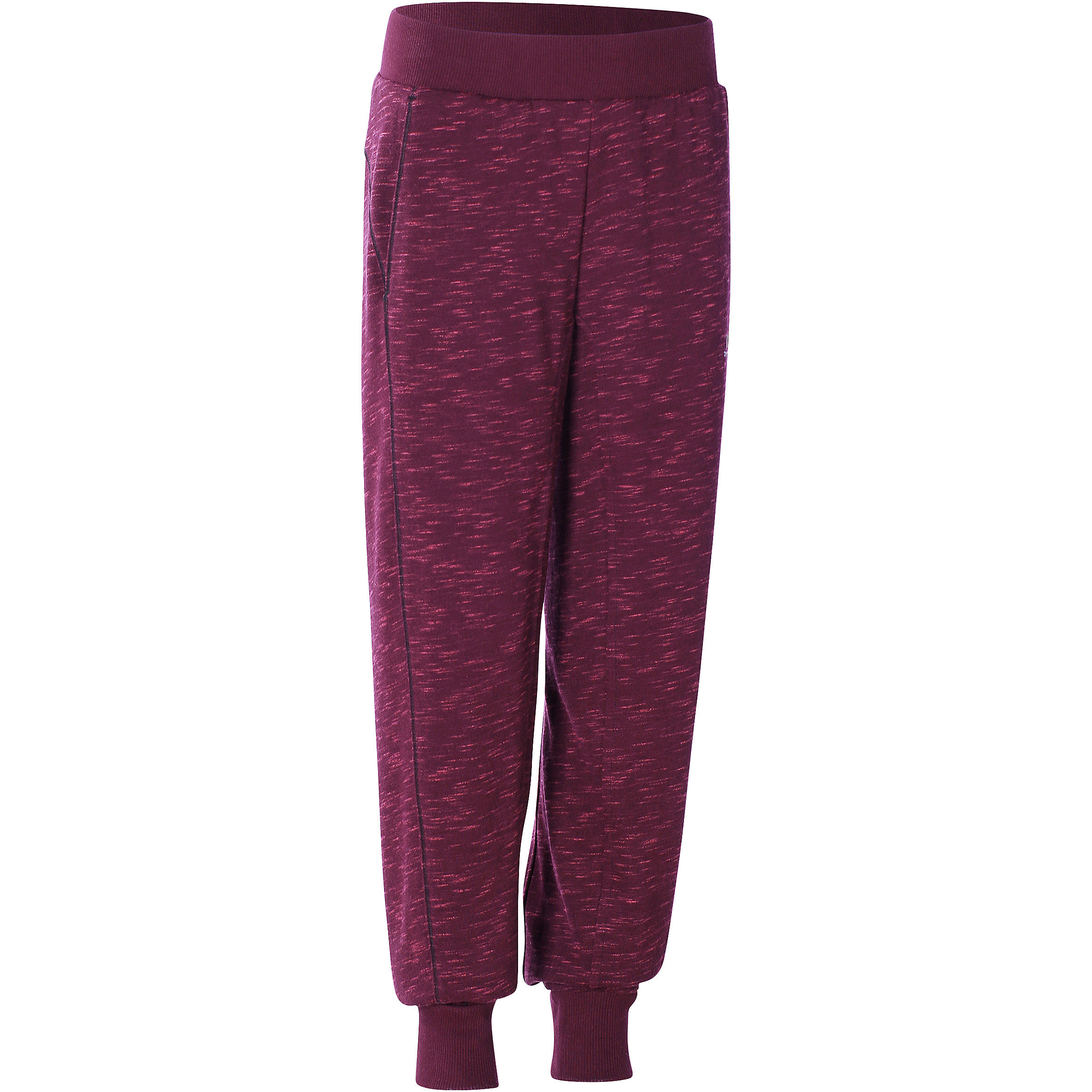 Girls' Gym French Terry Bottoms - Burgundy 1/10