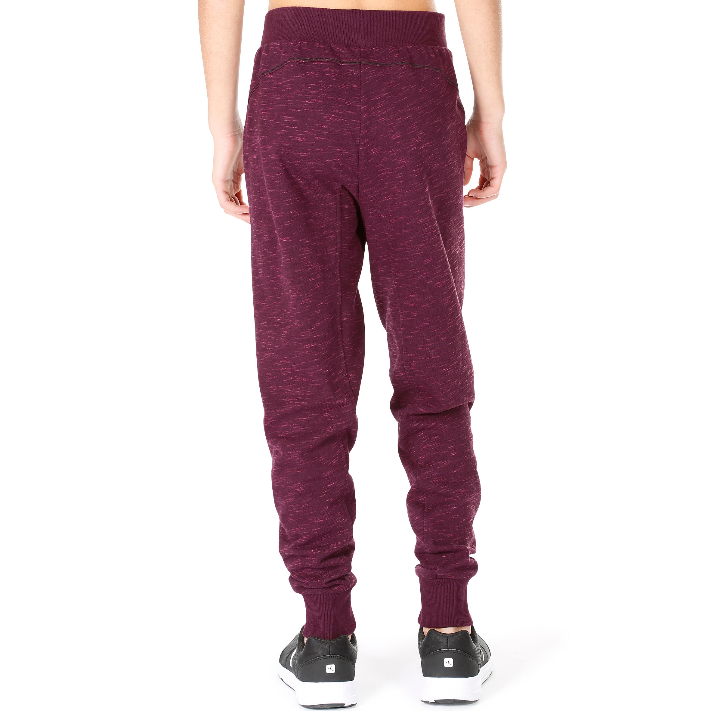 Girls' Gym French Terry Bottoms - Burgundy 4/10