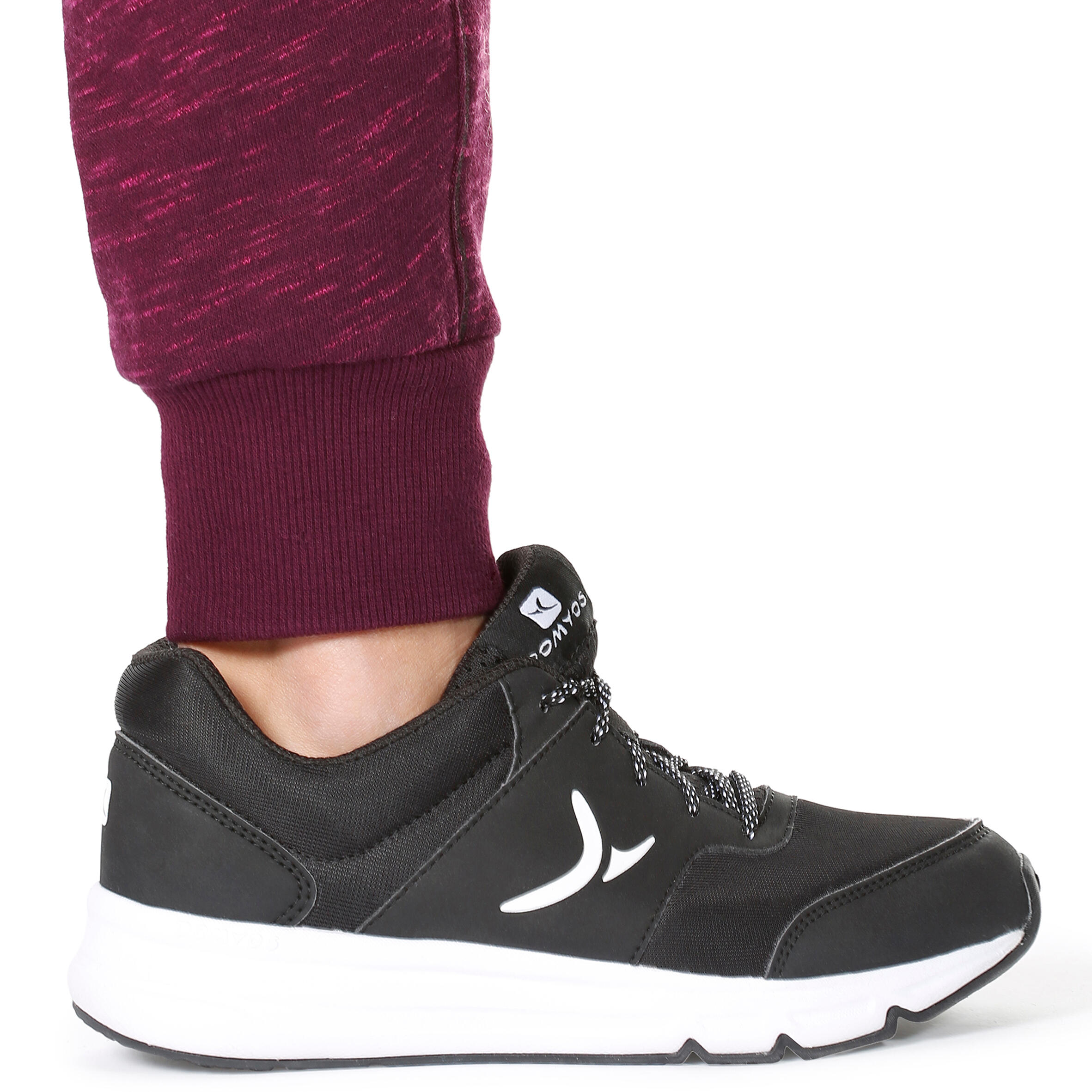 Girls' Gym French Terry Bottoms - Burgundy 6/10
