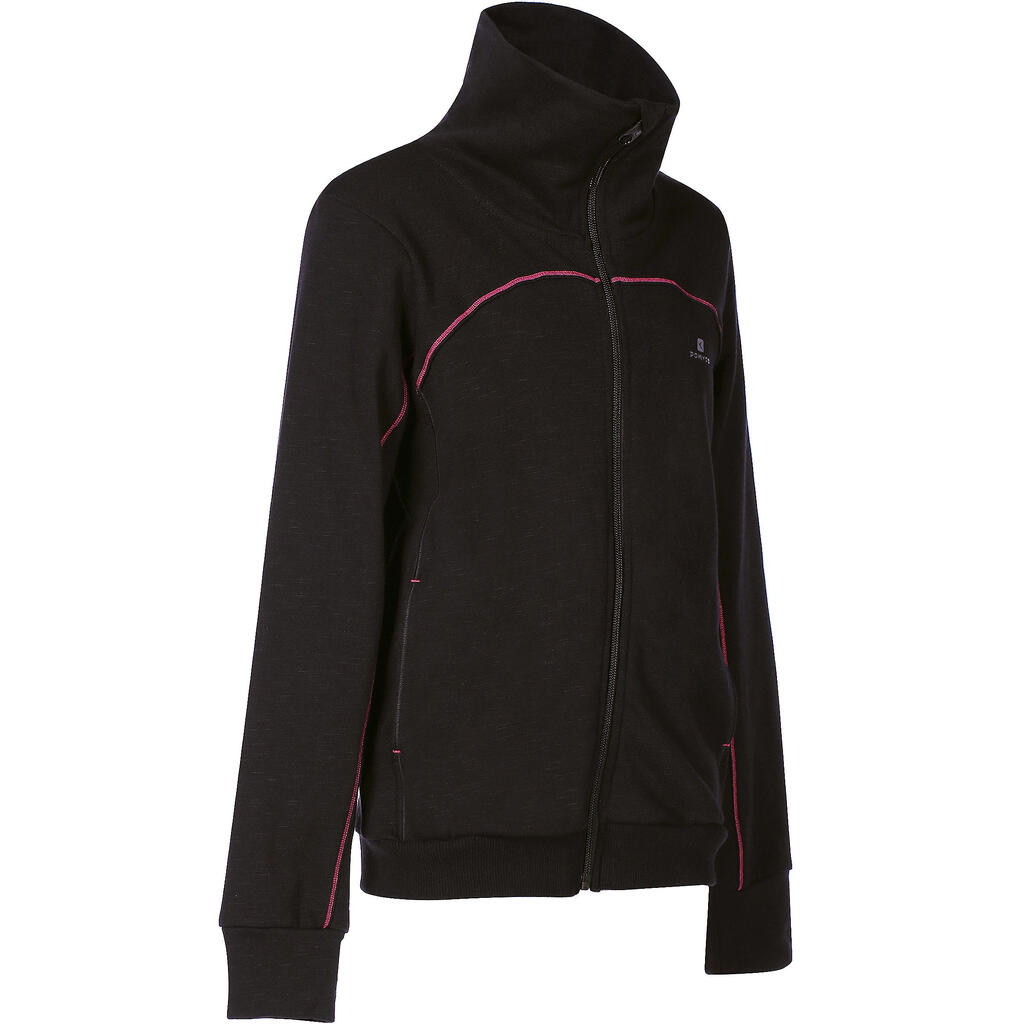 Sportjacke French Terry Kinder violett