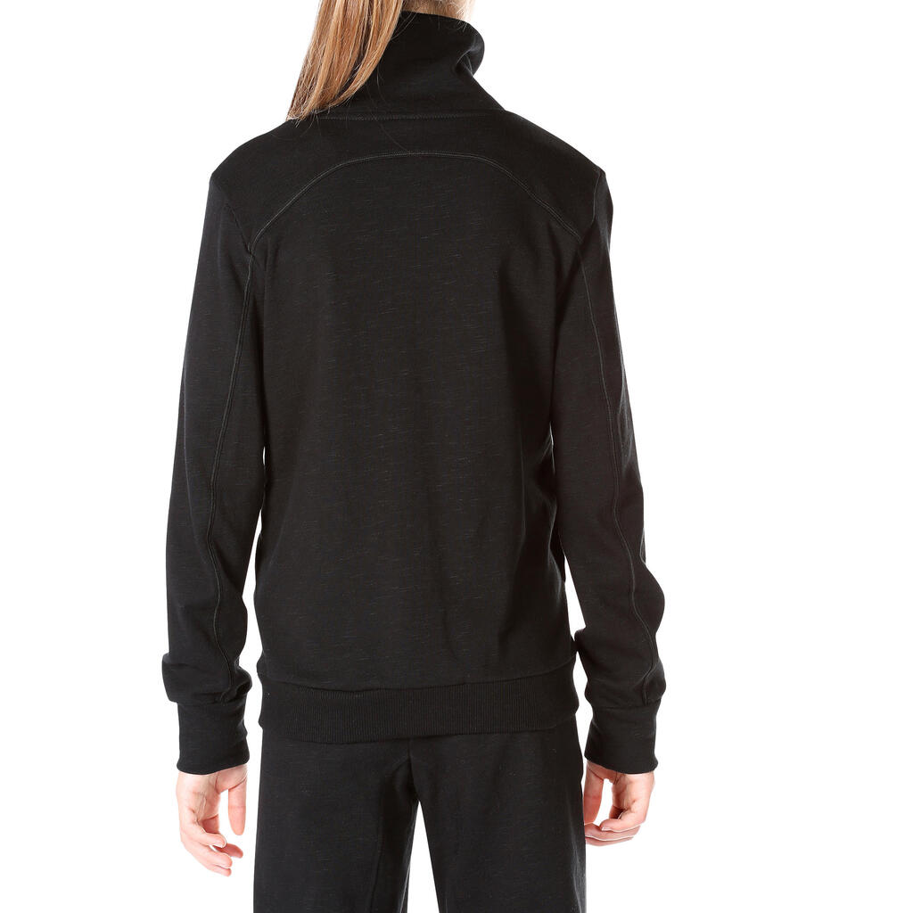Sportjacke French Terry Kinder violett