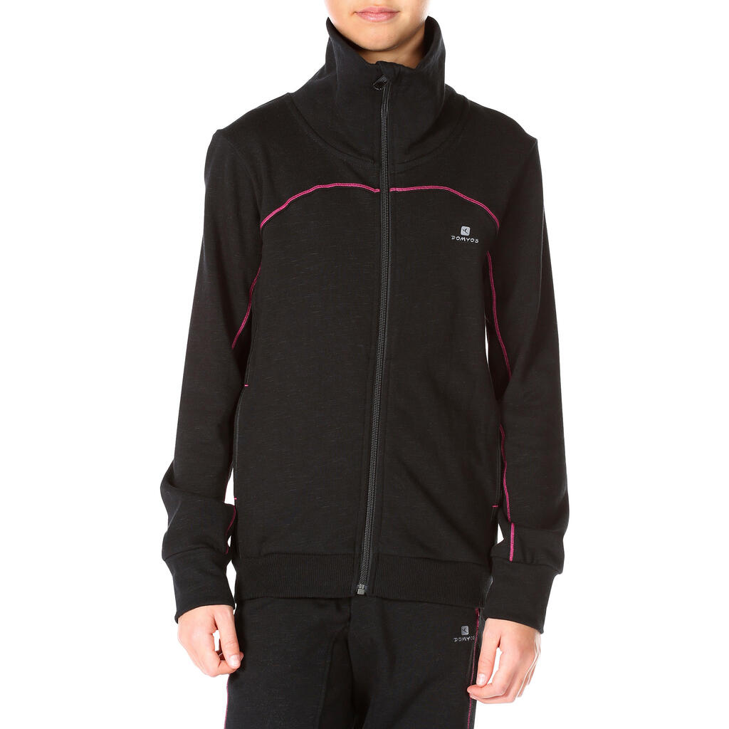 Sportjacke French Terry Kinder violett