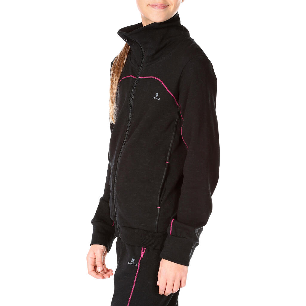 Sportjacke French Terry Kinder violett