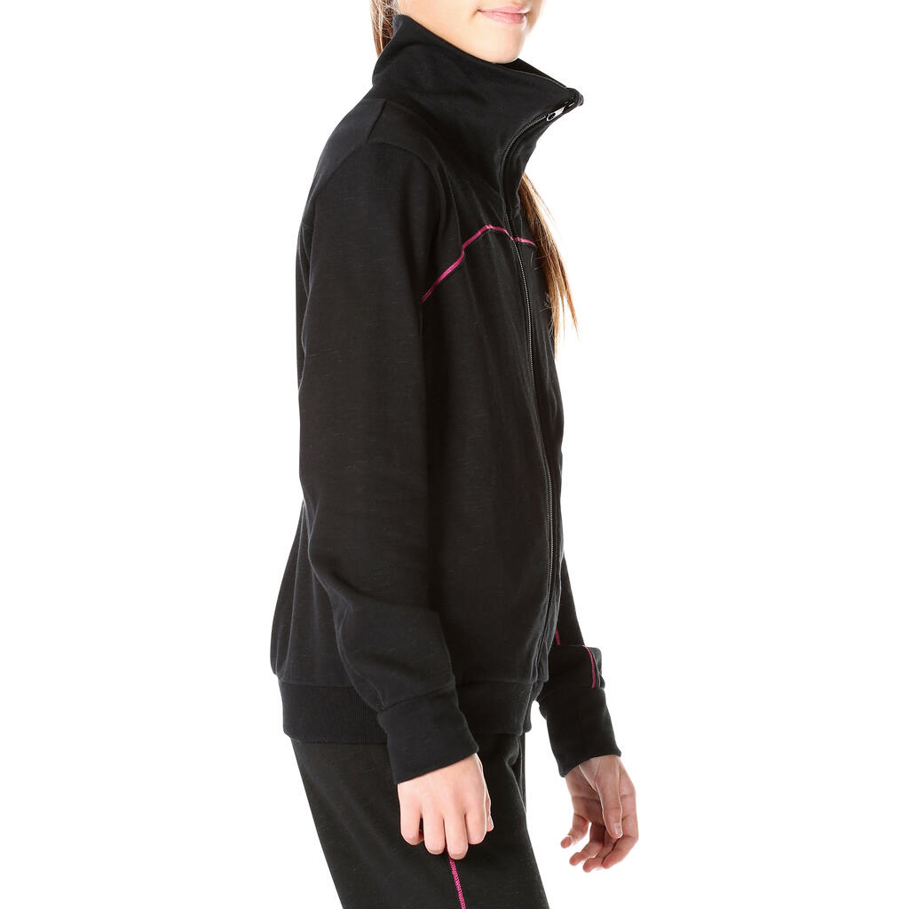 Sportjacke French Terry Kinder violett
