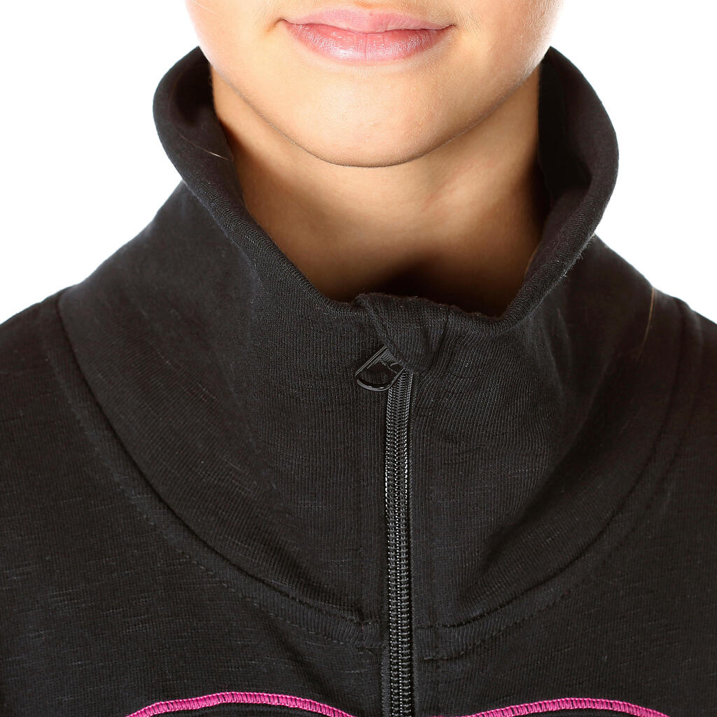 Sportjacke French Terry Kinder violett
