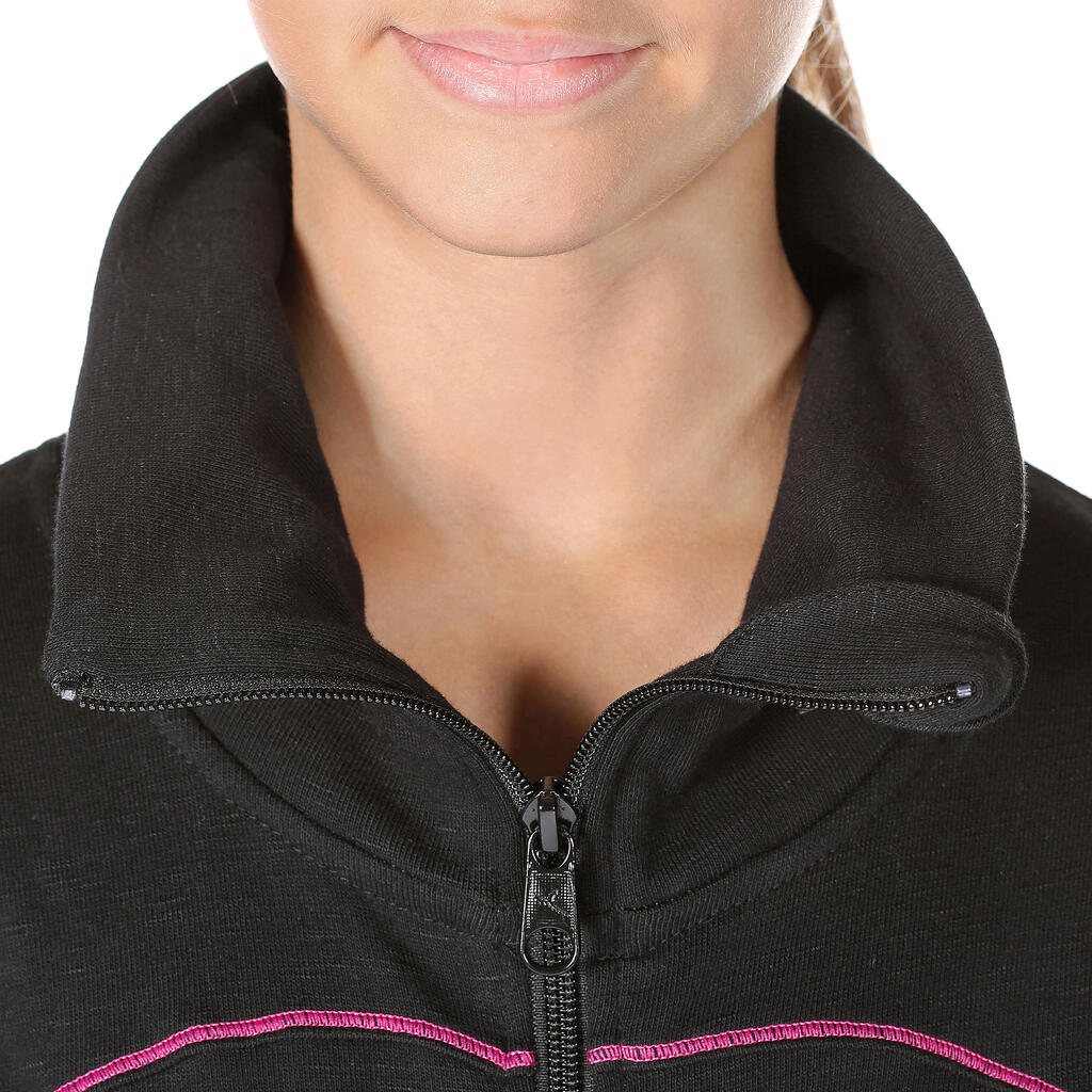 Sportjacke French Terry Kinder violett