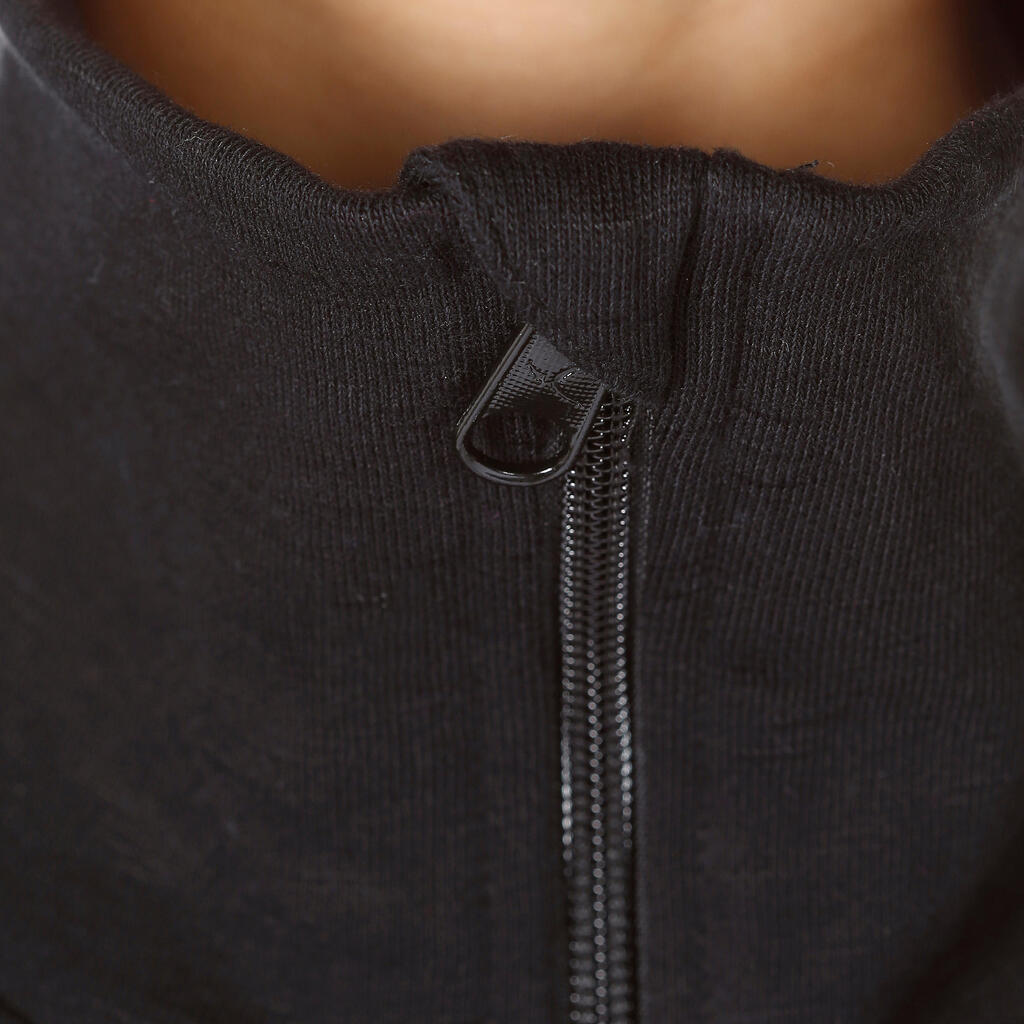 Sportjacke French Terry Kinder violett