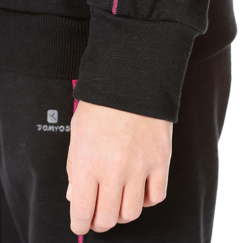 Sportjacke French Terry Kinder violett