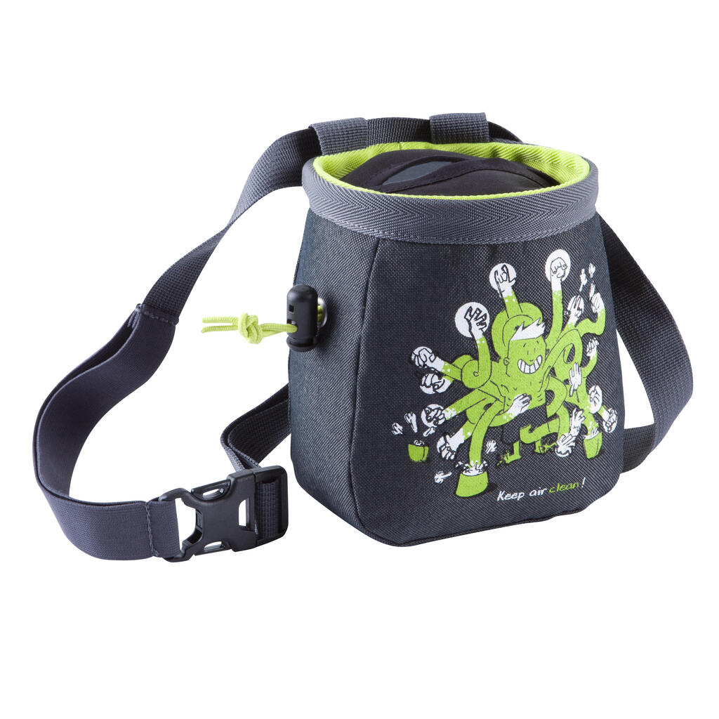 CHALK BAG CHALK BARRIER SIZE L BLACK-GREEN