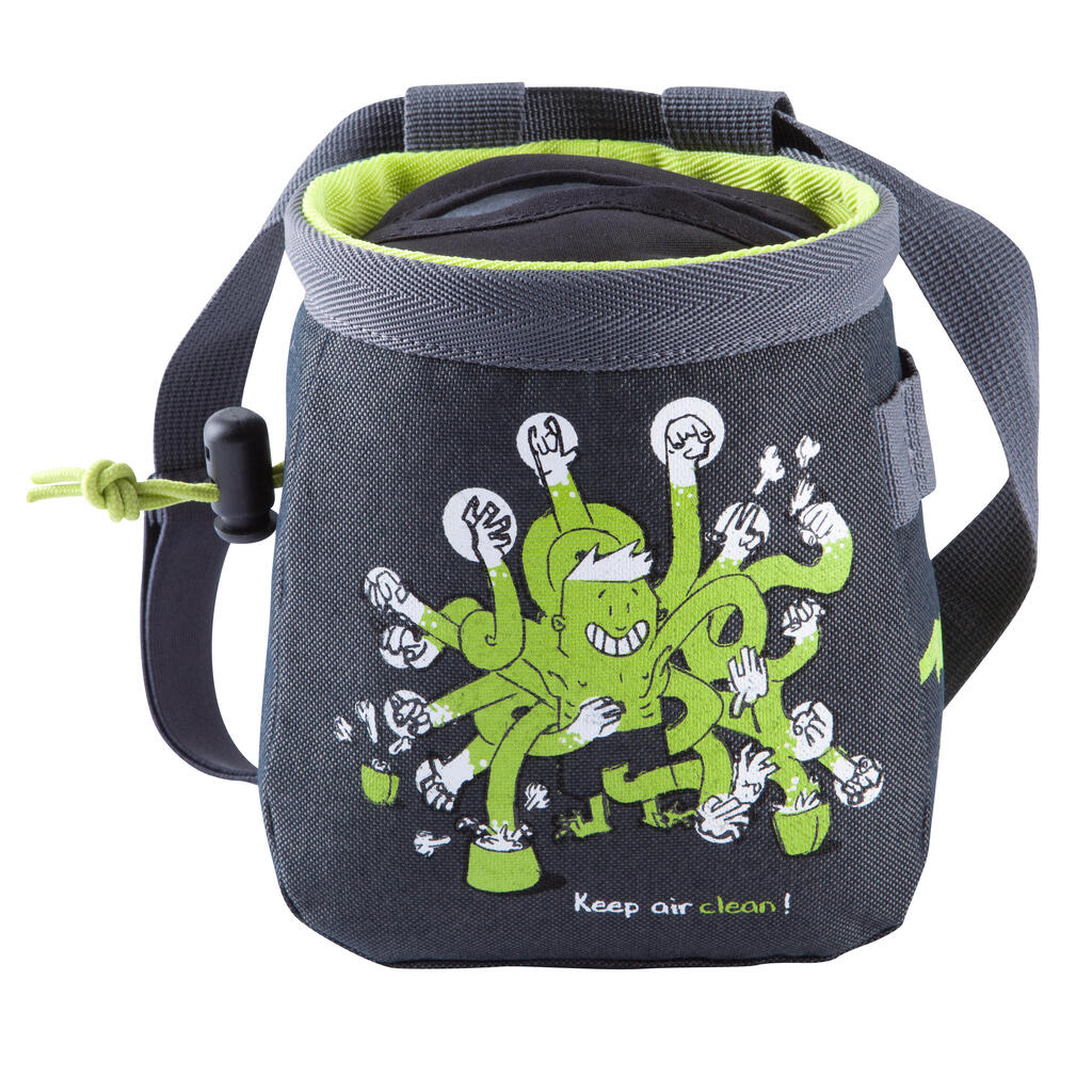 CHALK BAG CHALK BARRIER SIZE L BLACK-GREEN