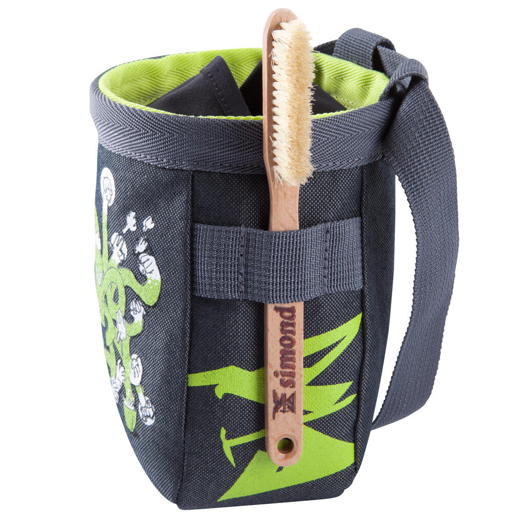 CHALK BAG CHALK BARRIER SIZE L BLACK-GREEN