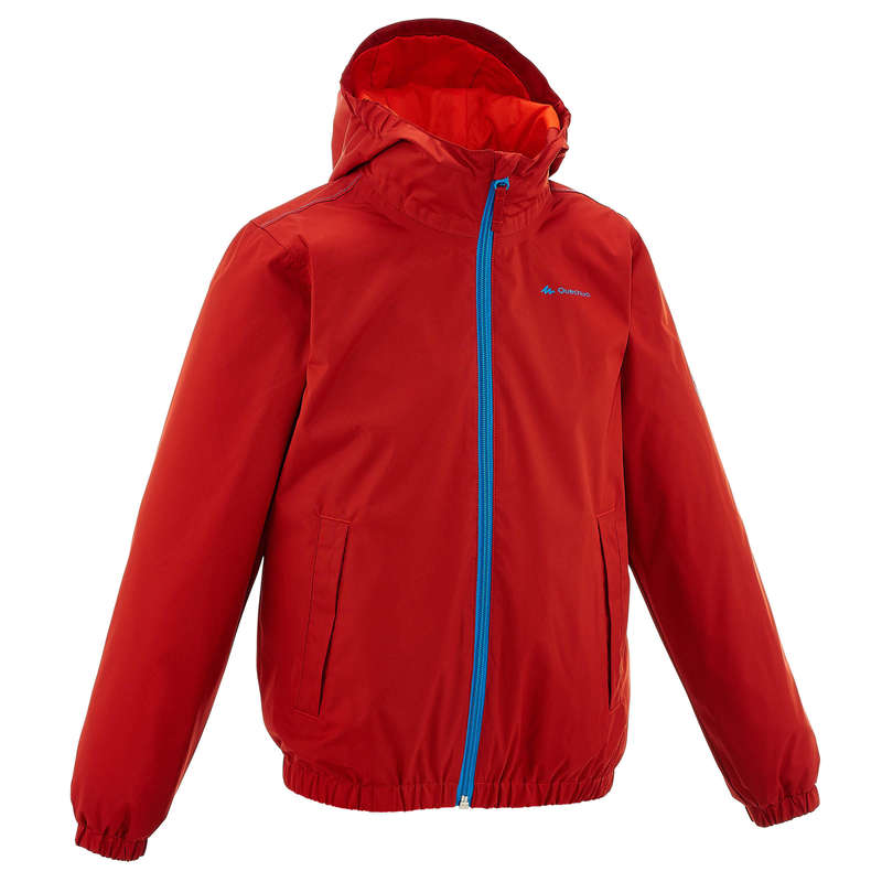 QUECHUA Hike 500 Boy's Hiking Jacket Red Decathlon