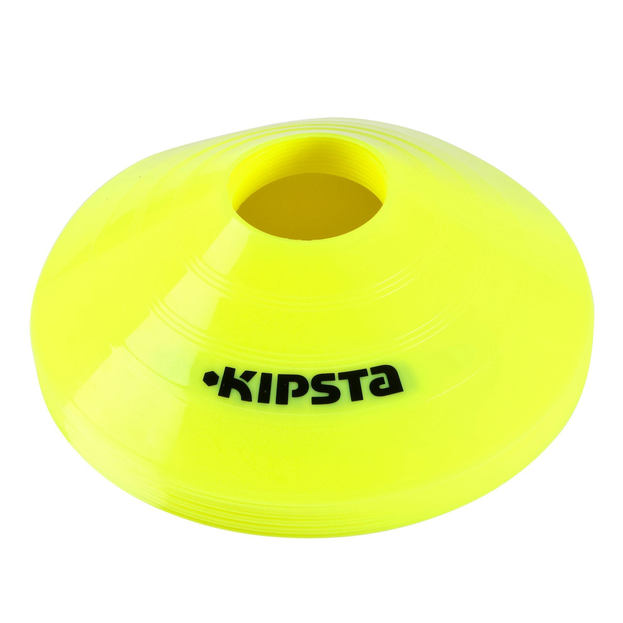 Flat Disc Markers 10-Pack - Neon Yellow 4/18
