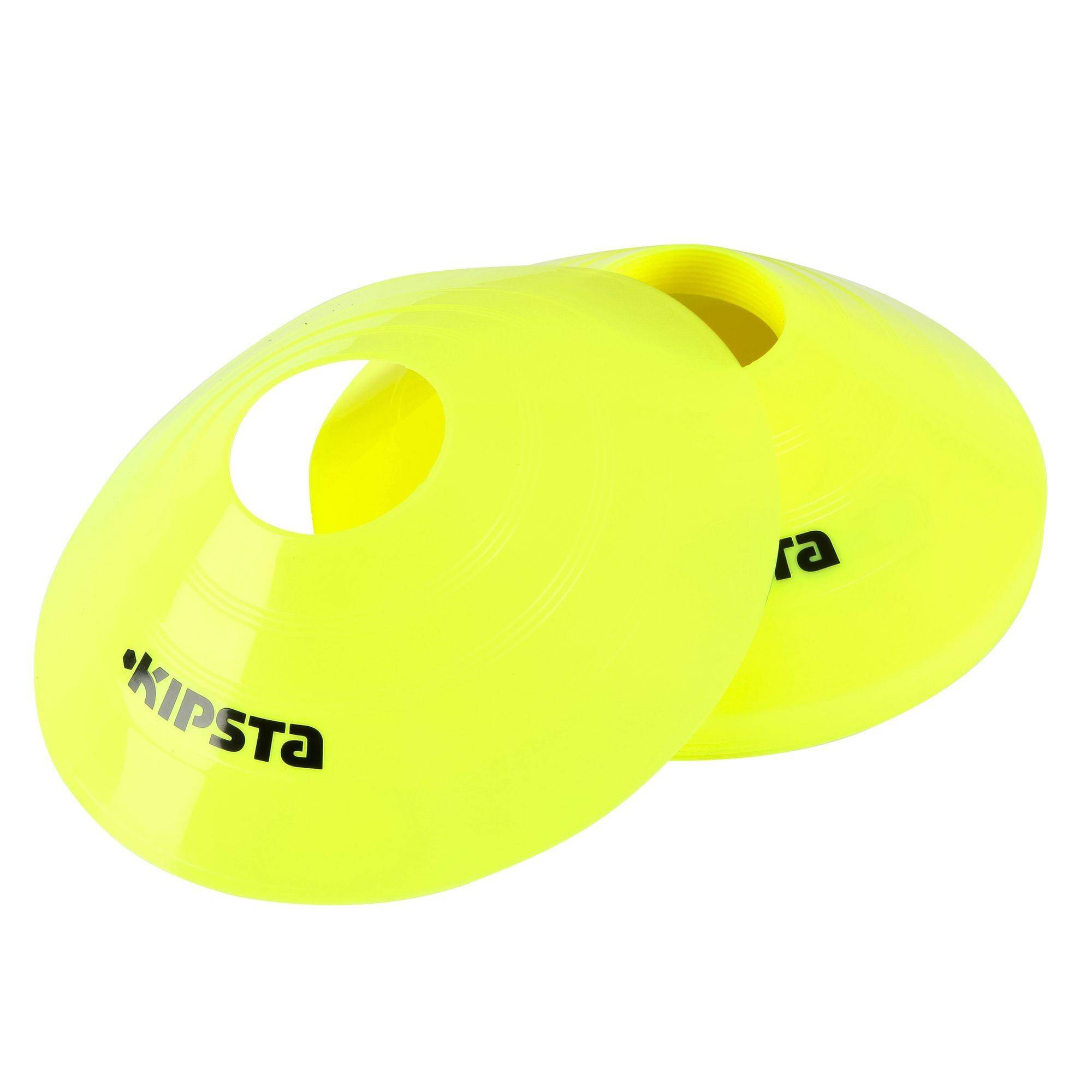Football Cone Saucer - Pack of 6 - Yellow -  1