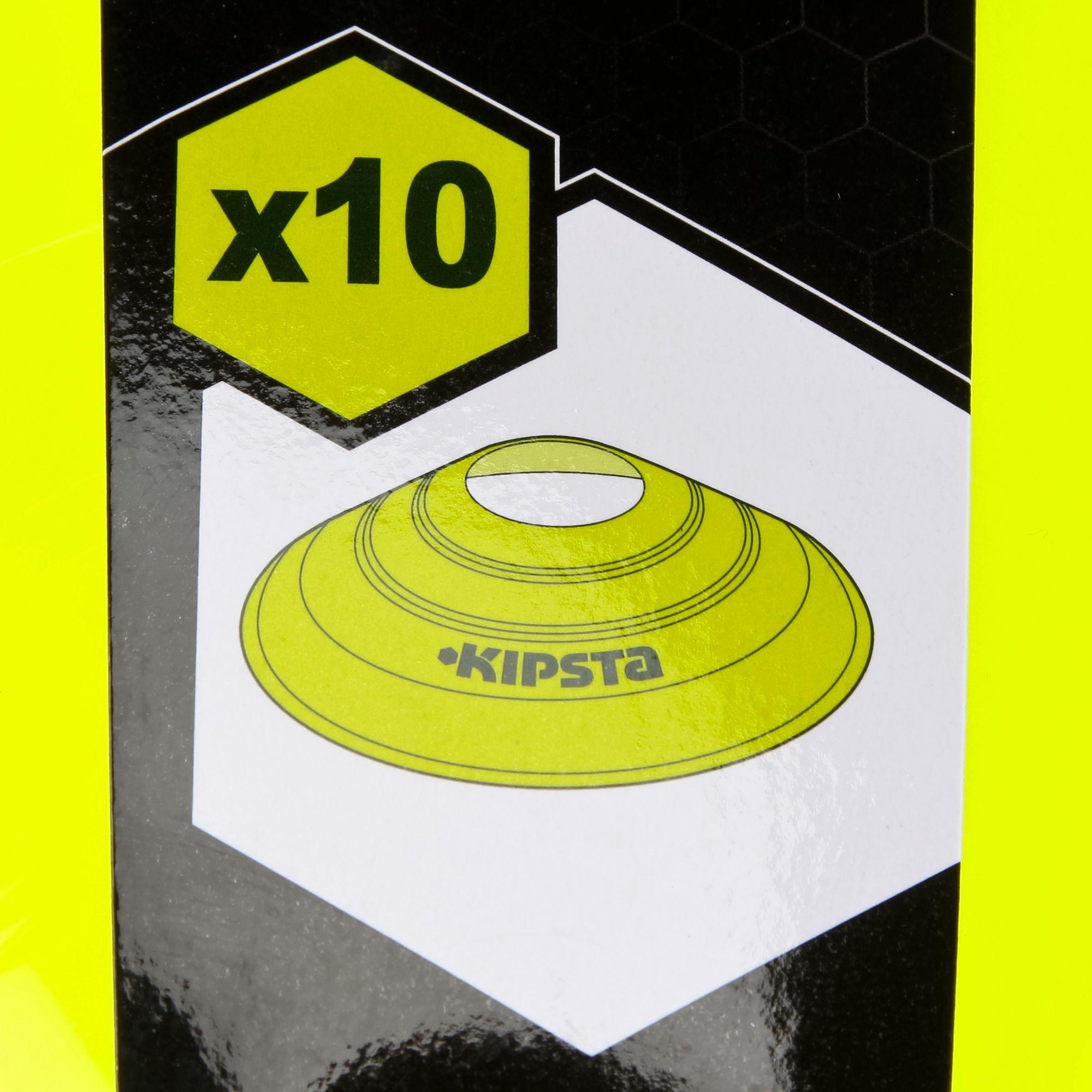 Flat Disc Markers 10-Pack - Neon Yellow 9/18