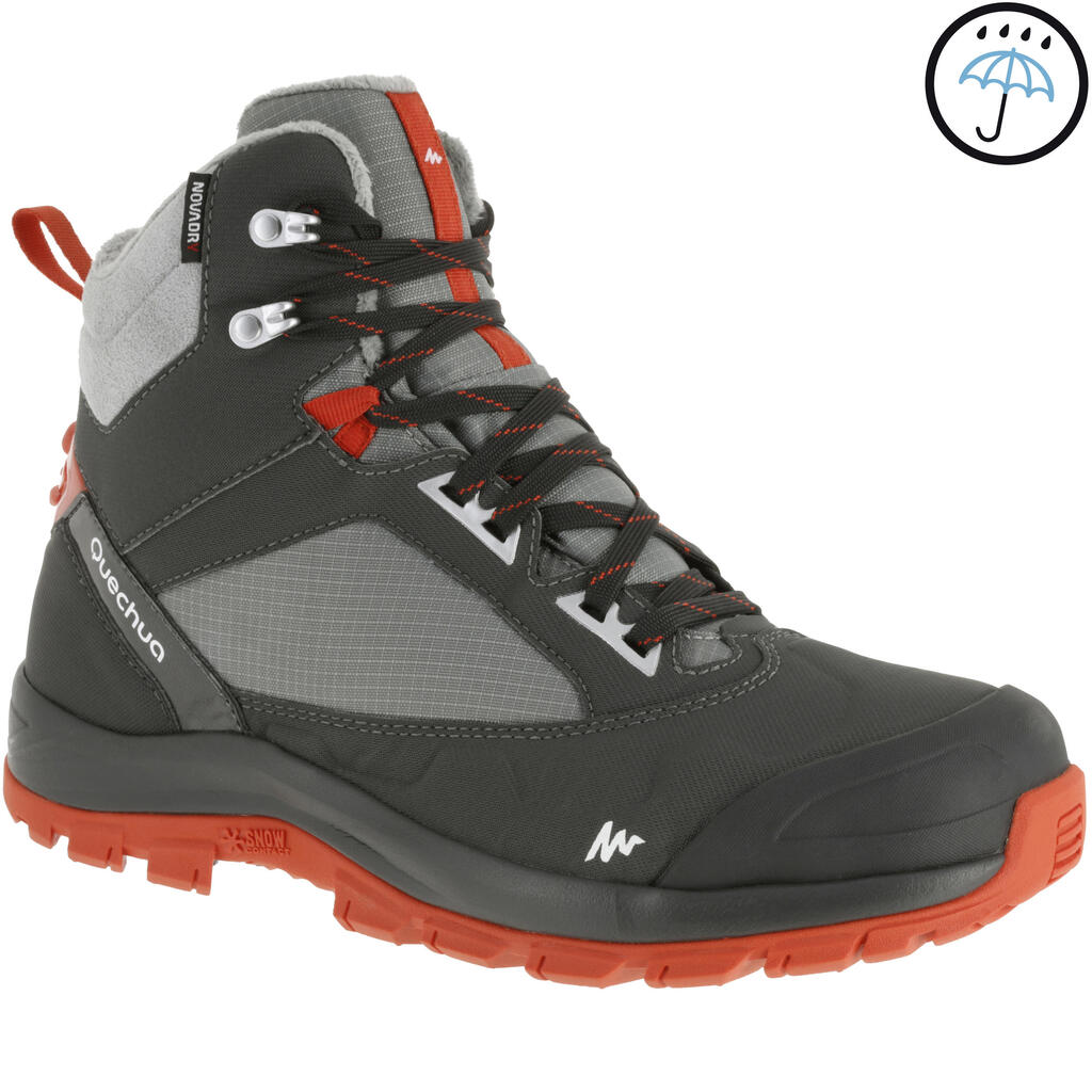 Wanderschuhe Forclaz 500 Warm wasserdicht Herren grau