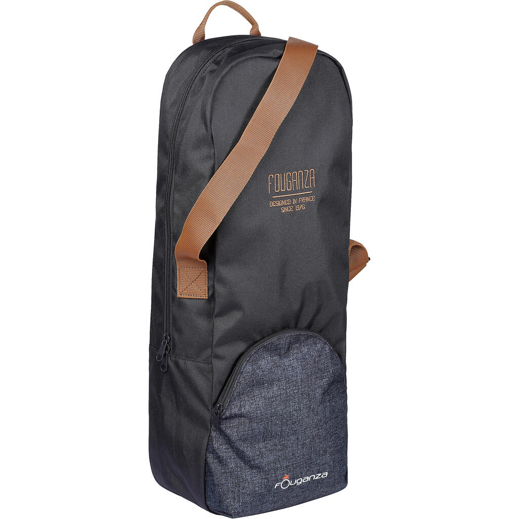 Horse riding bridle bag mottled - grey/camel