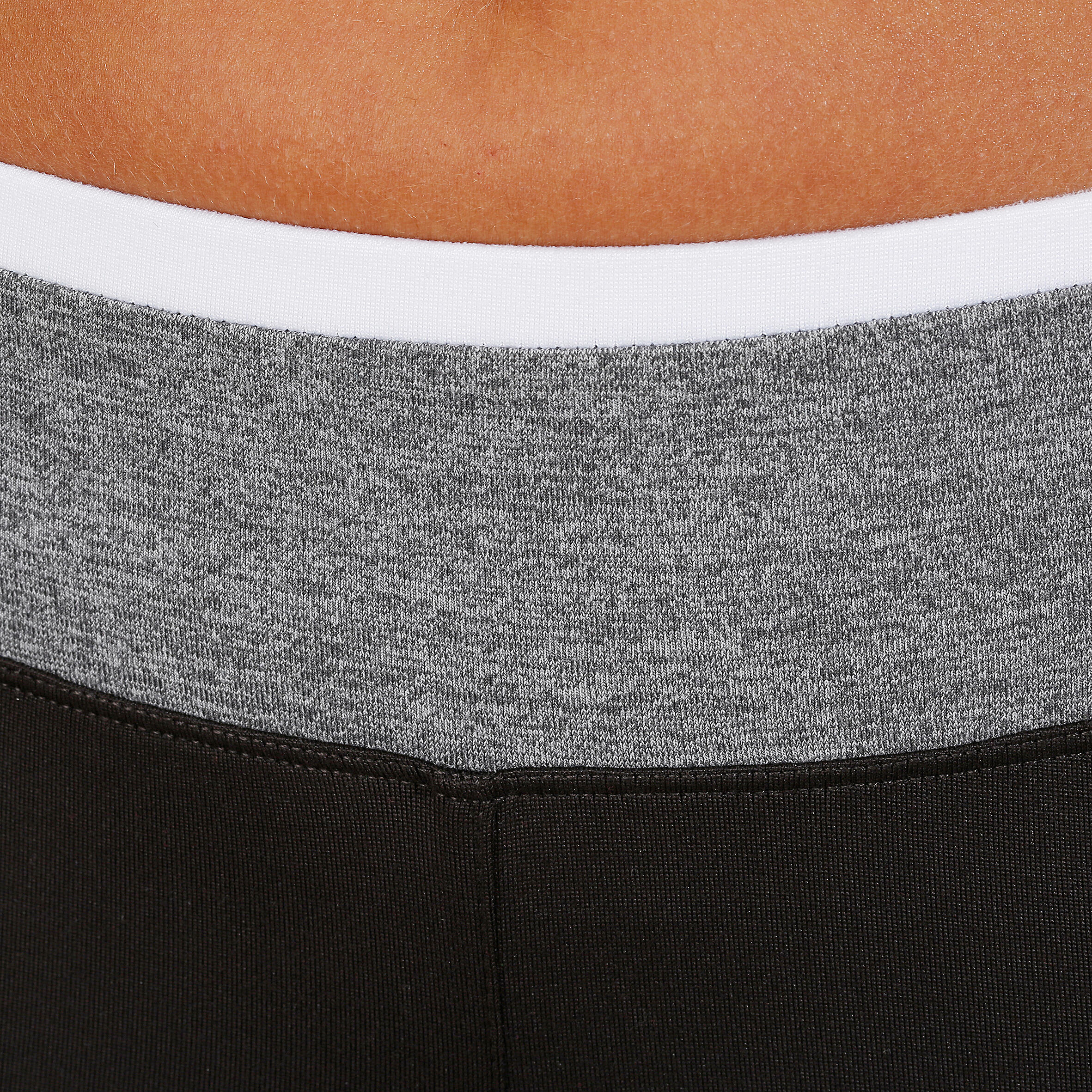 Women's Two-Colour Fitness 7/8 Leggings - Black/White 6/11