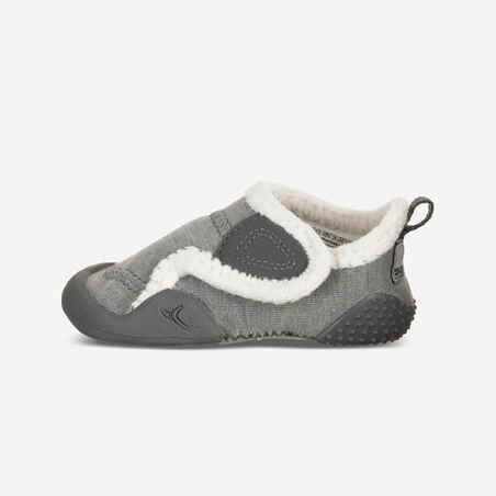 550 Baby Light Lined Bootees - Grey/White