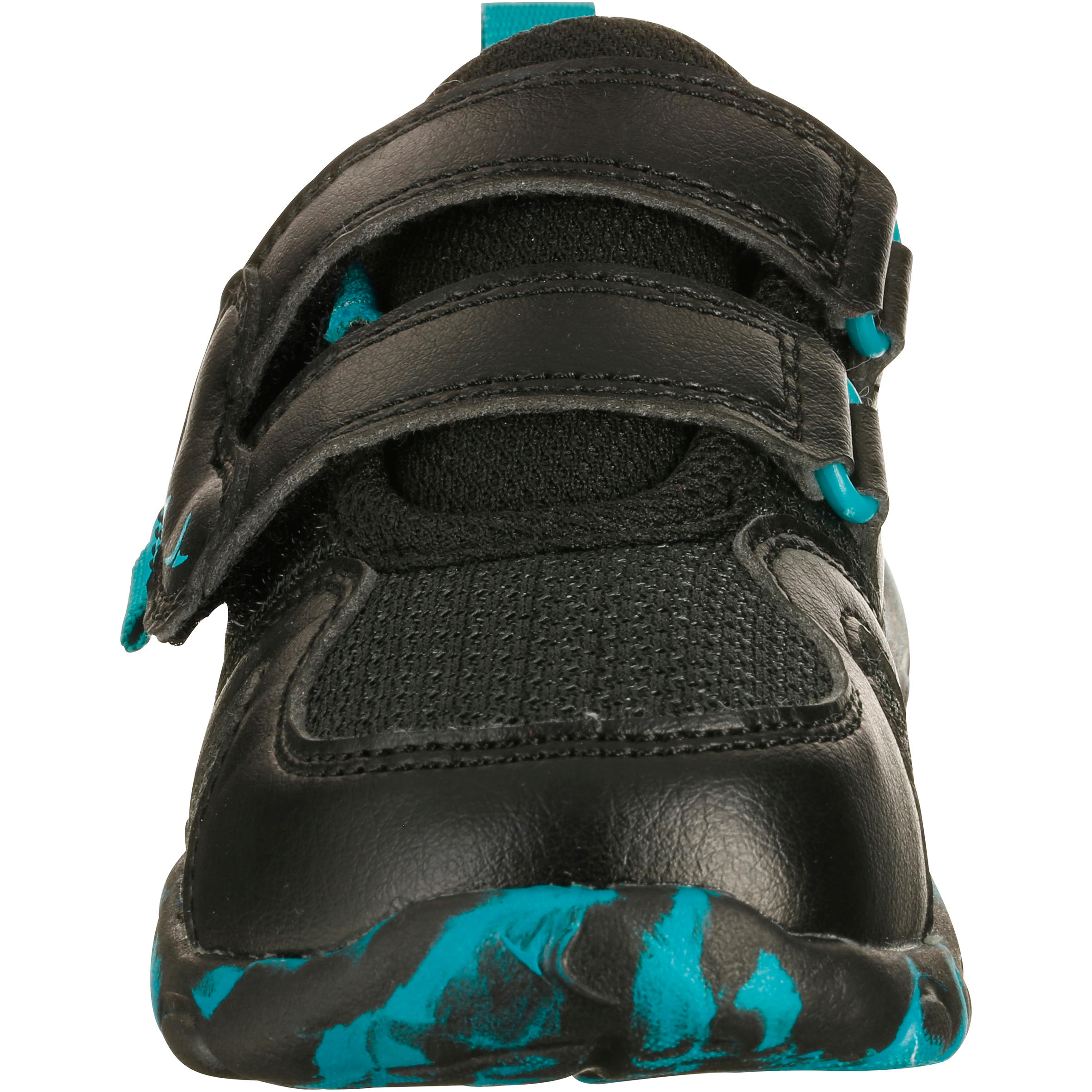 Feasy Light Baby Gym Shoes - Black/Turquoise/Multicoloured Sole 3/18