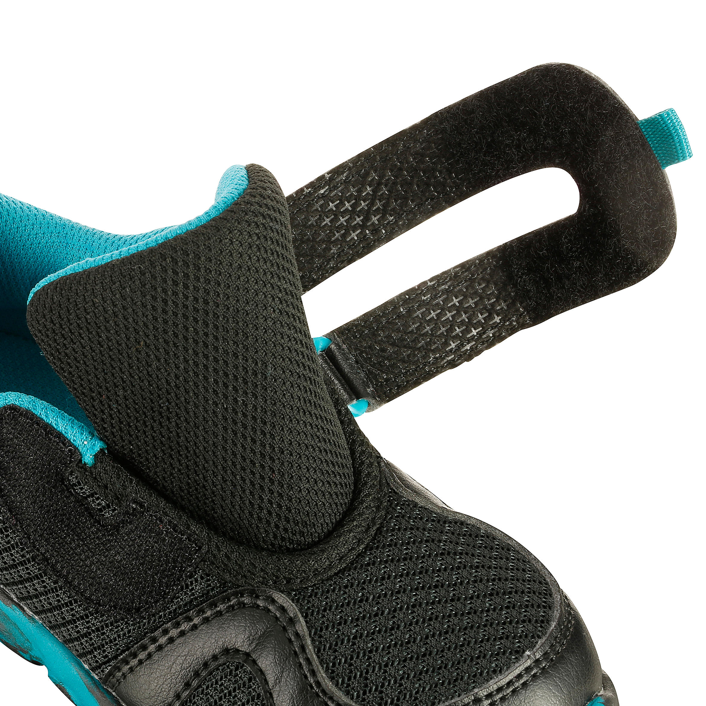 Feasy Light Baby Gym Shoes - Black/Turquoise/Multicoloured Sole 11/18