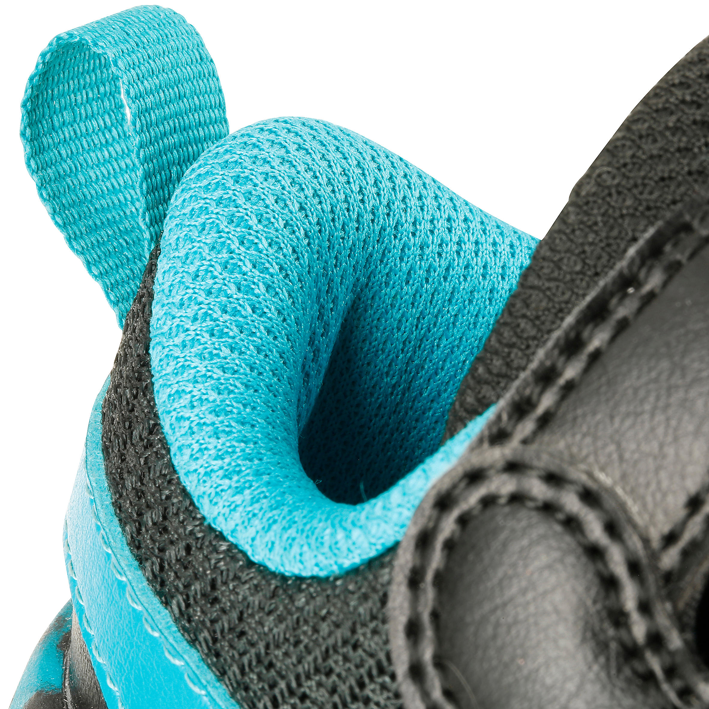 Feasy Light Baby Gym Shoes - Black/Turquoise/Multicoloured Sole 13/18
