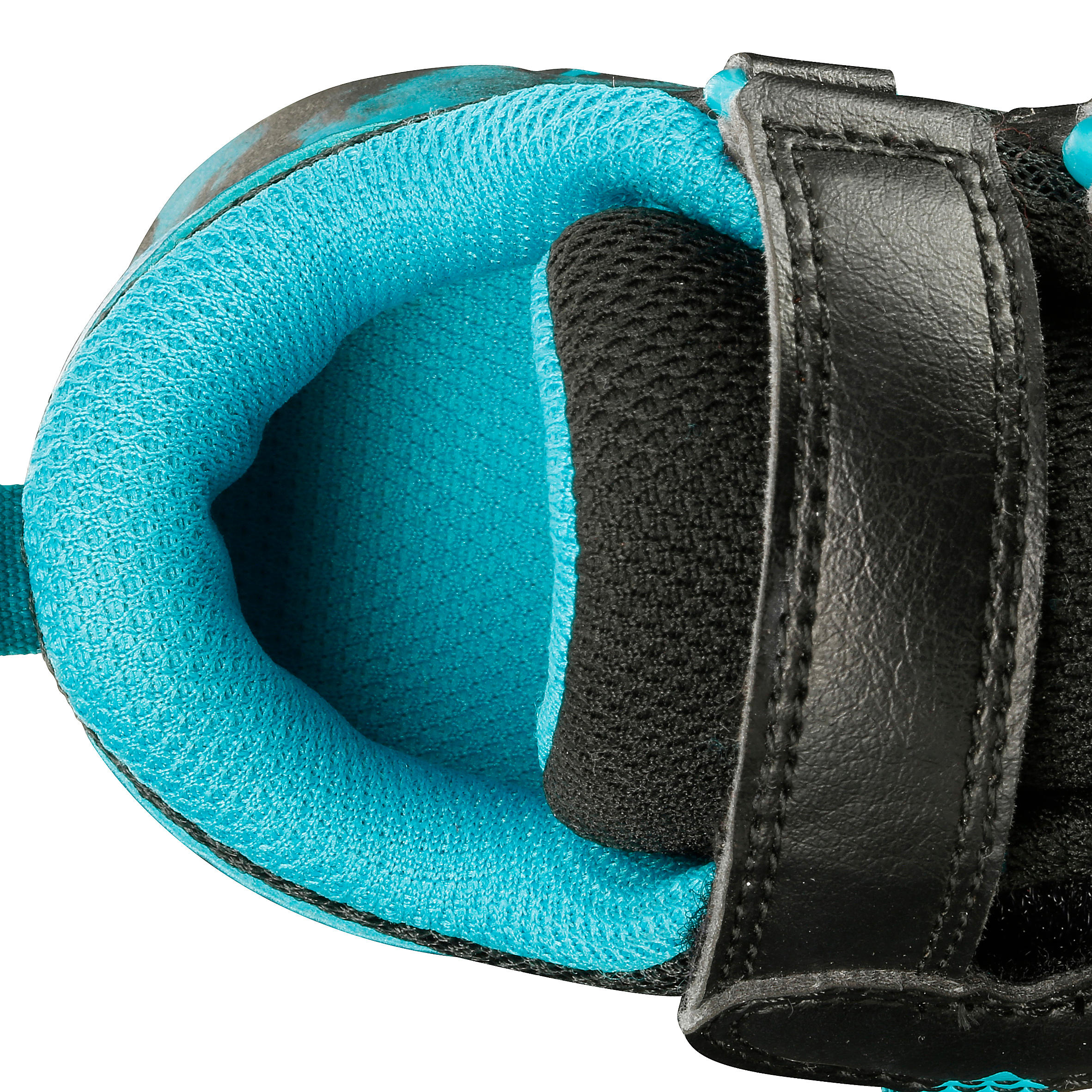 Feasy Light Baby Gym Shoes - Black/Turquoise/Multicoloured Sole 14/18