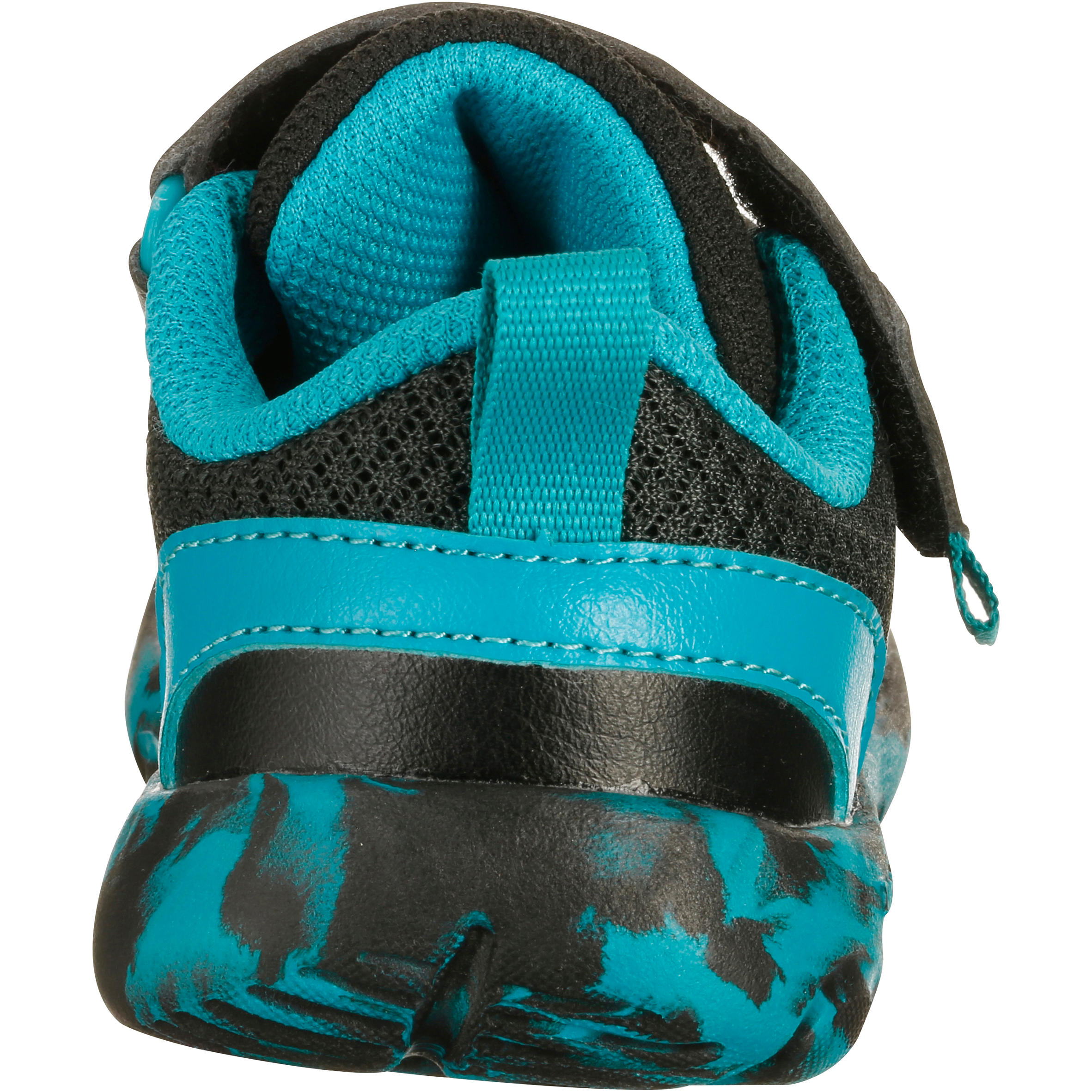 Feasy Light Baby Gym Shoes - Black/Turquoise/Multicoloured Sole 4/18